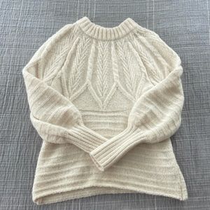 Universal thread cream mock neck sweater